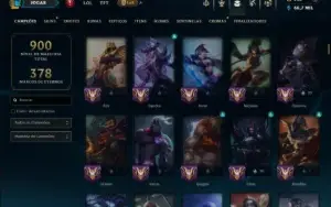 Unranked com TODOS os Champs e 222 Skins ( ADC / JG / MID )