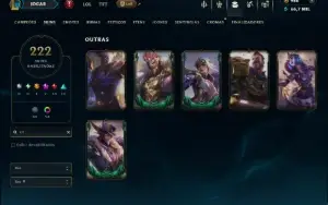 Unranked com TODOS os Champs e 222 Skins ( ADC / JG / MID )