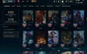 Unranked com TODOS os Champs e 222 Skins ( ADC / JG / MID )