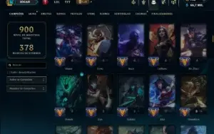 Unranked com TODOS os Champs e 222 Skins ( ADC / JG / MID )