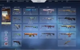 Conta atualmente Plat 2, com quase R$ 1.200 em skins