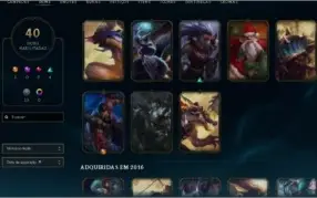 CONTA PRATA 1, 98 PDL, 87 CAMPEÃO E 40 SKIN - SEM REGISTRO