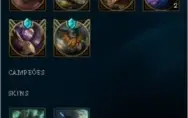 CONTA PRATA 1, 98 PDL, 87 CAMPEÃO E 40 SKIN - SEM REGISTRO