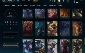 Bronze 3 com 110 Champs e 75 Skins