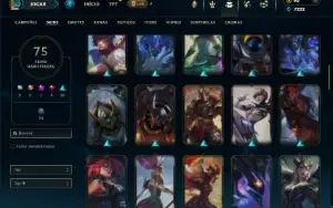 Bronze 3 com 110 Champs e 75 Skins