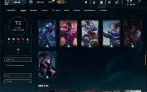 Bronze 3 com 110 Champs e 75 Skins