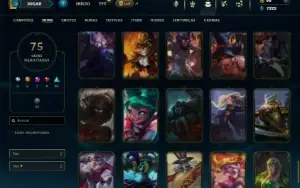 Bronze 3 com 110 Champs e 75 Skins
