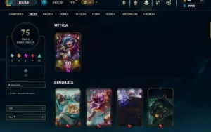 Bronze 3 com 110 Champs e 75 Skins