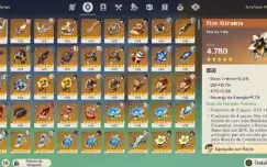 Conta Genshin Ar 56 21* Personagens 5 Estrelas E 8* Amas T5