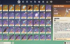 Conta Genshin Ar 56 21* Personagens 5 Estrelas E 8* Amas T5