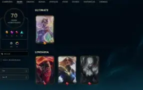 Conta League of Legends Full Acesso - 133 Champs e 70 Skins