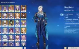 genshin impact neuvillette + bis, lyney + amos + 9 5*