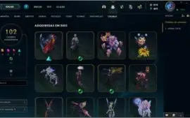 Conta LOL 1200+ skins Diamante 80% WR
