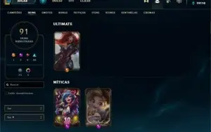 PlATINA 4 ♡  94 SKINS ♡ 650k DE MAESTRIA COM SKIN PRESTIGIO♡