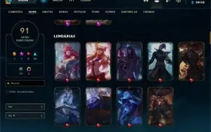 PlATINA 4 ♡  94 SKINS ♡ 650k DE MAESTRIA COM SKIN PRESTIGIO♡