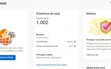 Canal no Youtube com Mil Inscritos Reais.