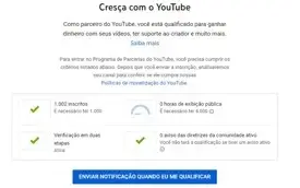 Canal no Youtube com Mil Inscritos Reais.