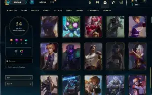 Ouro 3 com 75 Champs e 34 Skins