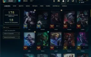 Ouro 3 com 75 Champs e 34 Skins