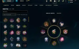 Unranked com 22 Champs e 16 Skins + 2000 RP