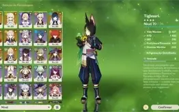 Conta Genshin Impact com 7 personagens 5* AR50 Américas