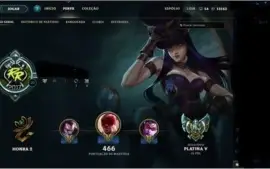 League of Legends cont - Platina + 104 Skins e All Champs++