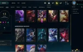 conta de lol 65 Champions  13 skins