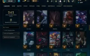 Ouro 1 com 95 Champs e 16 Skins