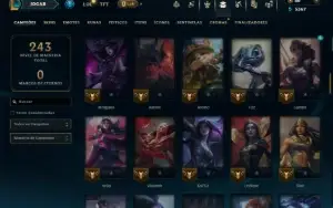 Ouro 1 com 95 Champs e 16 Skins