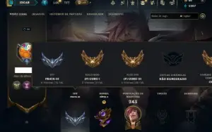 Ouro 1 com 95 Champs e 16 Skins