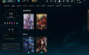 Ouro 1 com 95 Champs e 16 Skins