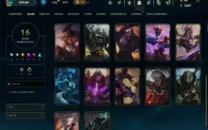 Ouro 1 com 95 Champs e 16 Skins