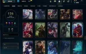 Unranked com 150 Champs e 126 Skins ( MAIN ADC )