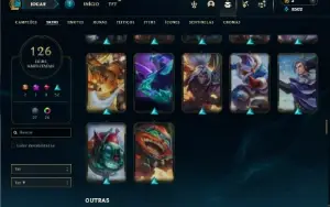 Unranked com 150 Champs e 126 Skins ( MAIN ADC )