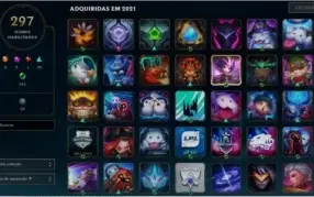 CONTA DE LOL D3 +600 SKINS, LVL +700, FALTANDO 25 EMOTES