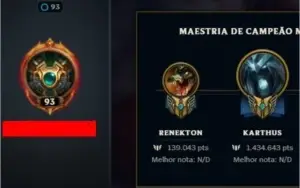 conta lol 1milhao de maestria