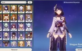 VENDO CONTA AR56 COM BAAL, HUTAO, KAZUHA C1, ZHONGLI E +