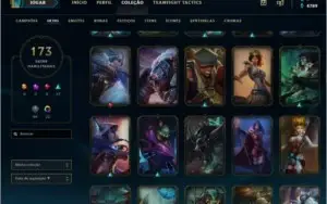 Conta LoL Ouro 4, 173 Skins