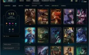Conta LoL Ouro 4, 173 Skins