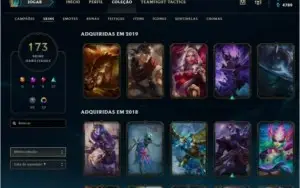 Conta LoL Ouro 4, 173 Skins