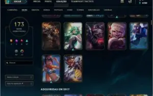 Conta LoL Ouro 4, 173 Skins