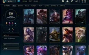 Conta ouro 4 com 78 Champs e 50 Skins + 1 RARA