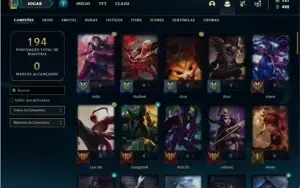 Conta ouro 4 com 78 Champs e 50 Skins + 1 RARA
