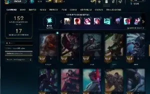 Unranked com 55 Champs e 18 Skins