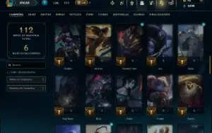 Ouro 4 com 70 Champs e 27 Skins