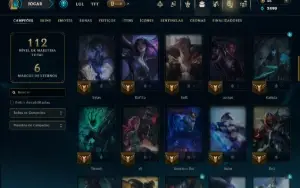 Ouro 4 com 70 Champs e 27 Skins