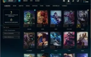 Conta prata 2 com 20 champs e 1 skin