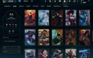 Unranked com 100 Champs e 46 Skins ( MID / TOP / JG )
