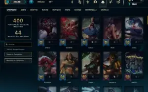 Unranked com 100 Champs e 46 Skins ( MID / TOP / JG )