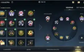ESMERALDA II + 7 Skins + 37 CAMPEÕES + PASSE WILD COMPLETO